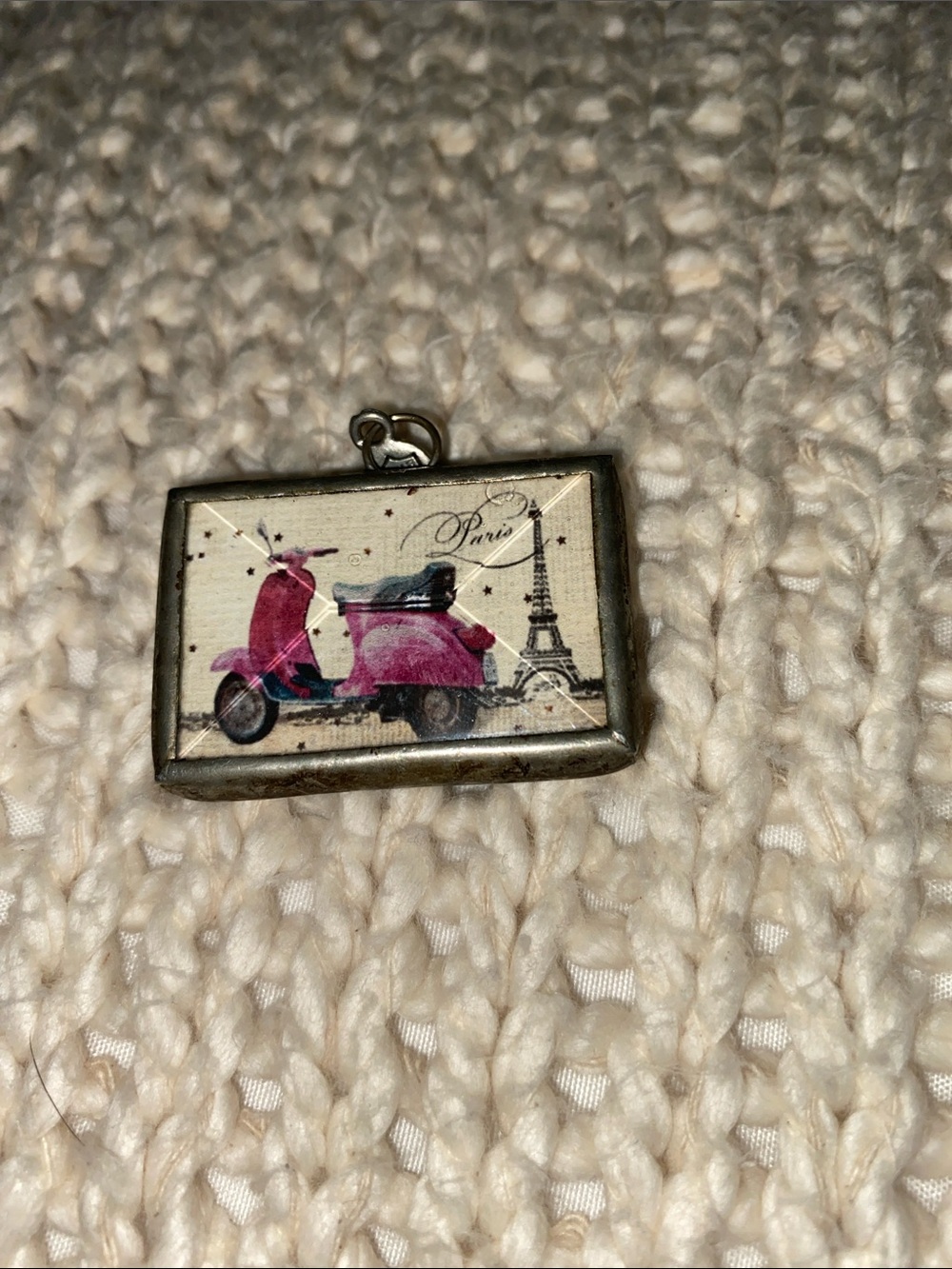 Jewel Kade Pink Scooter Paris Charm Pendant
